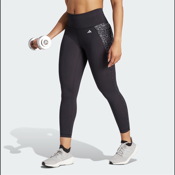 adidas Pants - NWT! ADIDAS Optime Stash Pocket Training 7/8 Tight/Leggings Black Size Medium